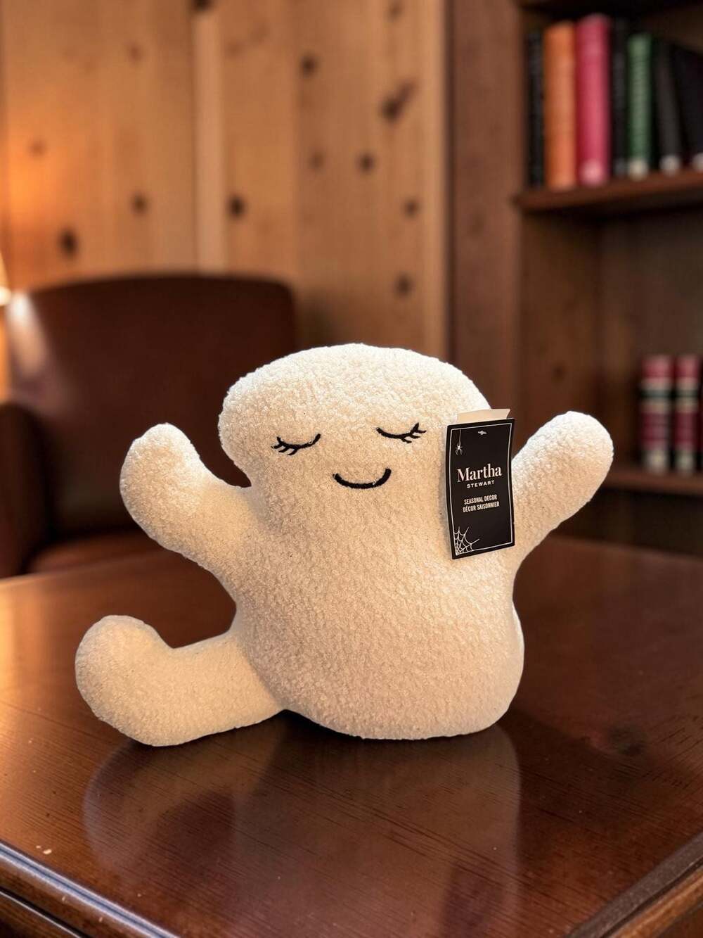 Martha Stewart 12" Sherpa Ghost Halloween Decorative Plush